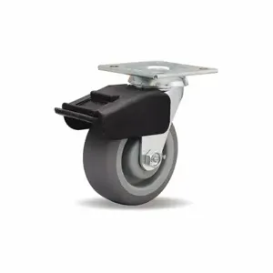 HAMILTON S-BC-5TE Plate Caster, 5 Inch Dia, 6 1/2 Inch Height, Swivel Caster With Total Lock | CR3NRB 23DP21