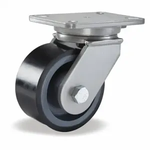 HAMILTON S-CH-63DB70-4SL-FB Standard Plate Caster, 6 Inch Dia, 8 Inch Height | CR3NMR 55HA20