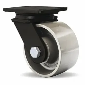 HAMILTON S-FMK-63HMB-H4SL-FB Heat-Resistant Standard Plate Caster, 6 Inch Dia, 7 1/2 Inch Height, A | CR3NJH 55GZ77