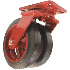 HAMILTON S-HS2-8R Dual Wheel Swivel Caster 1000 Lb 8 Inch Rubber | AB3VJM 1VHT4