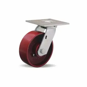 HAMILTON S-MS-6MB Plate Caster, 6 Inch Dia, 7 1/2 Inch Height, Swivel Caster | CR3NRE 23DX77