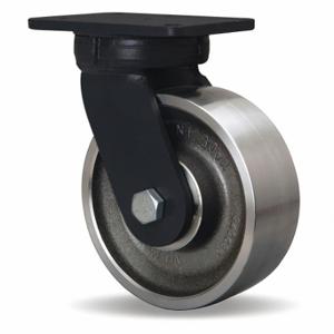 HAMILTON S-SECK-83HFSB-H4SL-FB Heat-Resistant Kingpinless Plate Caster, 8 Inch Dia, 10 1/2 Inch Height | CR3NHP 55GZ98