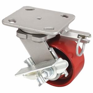 HAMILTON S-WH-6MB-4SL-FB Standard Plate Caster, 6 Inch Dia, 7 1/2 Inch Height | CR3NMH 45RH64
