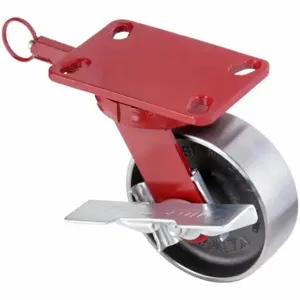 HAMILTON S-ZFFM-63FSB-4SL-FB Kingpinless Plate Caster, 6 Inch Dia, 7 1/2 Inch Height, Swivel | CR3NKH 45AM74