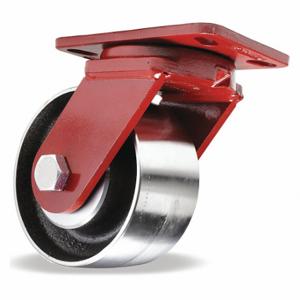 HAMILTON S-ZFFM-63FSB Kingpinless Plate Caster, 6 Inch Dia, 7 1/2 Inch Height, Swivel Caster, A | CR3NNT 45AN46