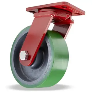 HAMILTON S-ZFFM-83DB 8 Inch Medium-Duty Kingpinless Swivel Plate Caster, 2500 Lbs. Load Rating | CD2KXL 45AN10