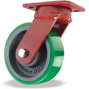 HAMILTON S-ZFWH-6DB 6 Inch Medium-Duty Kingpinless Swivel Plate Caster, 1200 Lbs. Load Rating | CD2KXH 45AM89