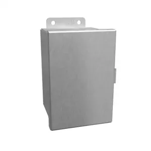 HAMMOND 1414N4PHS16C4 Enclosure, 6 x 4 x 4 Inch Size, Wall Mount, 316 Stainless Steel, #4 Brush Finish | CV7JDJ