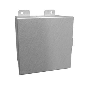 HAMMOND 1414N4PHS16E Enclosure, 6 x 6 x 4 Inch Size, Wall Mount, 316 Stainless Steel, #4 Brush Finish | CV7JDK