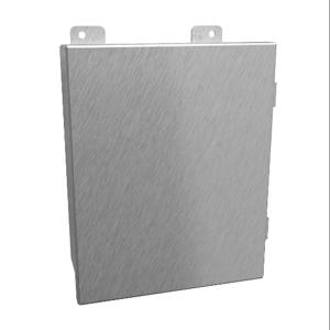 HAMMOND 1414N4PHS16I Enclosure, 10 x 8 x 4 Inch Size, Wall Mount, 316 Stainless Steel, #4 Brush Finish | CV7JDN