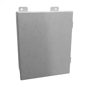 HAMMOND 1414N4PHS16I Enclosure, 10 x 8 x 4 Inch Size, Wall Mount, 316 Stainless Steel, #4 Brush Finish | CV7JDN