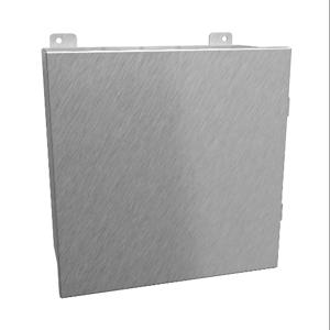 HAMMOND 1414N4PHS16L6 Enclosure, 12 x 12 x 6 Inch Size, Wall Mount, 316 Stainless Steel, #4 Brush Finish | CV7JDR