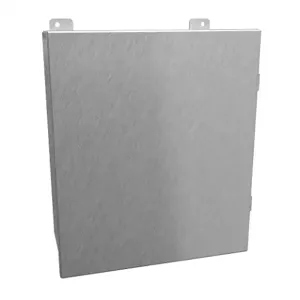 HAMMOND 1414N4PHS16M6 Enclosure, 14 x 12 x 6 Inch Size, Wall Mount, 316 Stainless Steel, #4 Brush Finish | CV7JDT