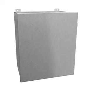 HAMMOND 1414N4PHS16O10 Enclosure, 16 x 14 x 10 Inch Size, Wall Mount, 316 Stainless Steel, #4 Brush Finish | CV7JDV