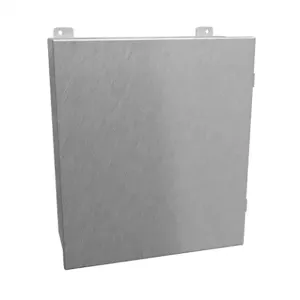 HAMMOND 1414N4PHS16O6 Enclosure, 16 x 14 x 6 Inch Size, Wall Mount, 316 Stainless Steel, #4 Brush Finish | CV7JDW