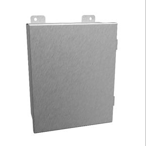 HAMMOND 1414N4PHSSI Enclosure, 10 x 8 x 4 Inch Size, Wall Mount, 304 Stainless Steel, #4 Brush Finish | CV7JEB