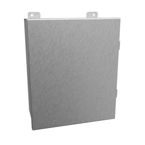 HAMMOND 1414N4PHSSK Enclosure, 12 x 10 x 5 Inch Size, Wall Mount, 304 Stainless Steel, #4 Brush Finish | CV7JEC
