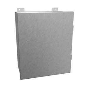 HAMMOND 1414N4PHSSK6 Enclosure, 12 x 10 x 6 Inch Size, Wall Mount, 304 Stainless Steel, #4 Brush Finish | CV7JED