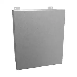 HAMMOND 1414N4PHSSM6 Enclosure, 14 x 12 x 6 Inch Size, Wall Mount, 304 Stainless Steel, #4 Brush Finish | CV7JEF