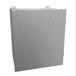 HAMMOND 1414N4PHSSO10 Enclosure, 16 x 14 x 10 Inch Size, Wall Mount, 304 Stainless Steel, #4 Brush Finish | CV7JEH