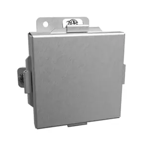 HAMMOND 1414N4SSA Enclosure, 4 x 4 x 3 Inch Size, Wall Mount, 304 Stainless Steel, #4 Brush Finish | CV7JEK