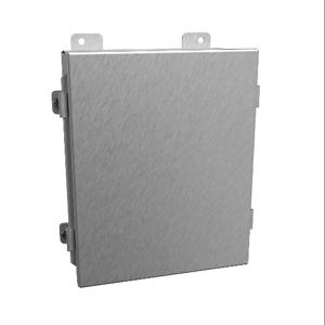 HAMMOND 1414N4SSI Enclosure, 10 x 8 x 4 Inch Size, Wall Mount, 304 Stainless Steel, #4 Brush Finish | CV7JEP