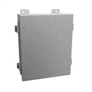 HAMMOND 1414N4SSI Enclosure, 10 x 8 x 4 Inch Size, Wall Mount, 304 Stainless Steel, #4 Brush Finish | CV7JEP