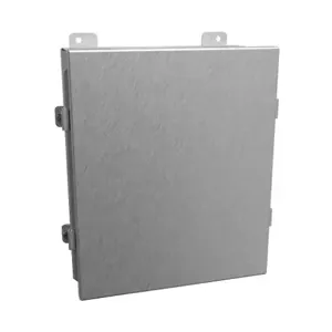 HAMMOND 1414N4SSK Enclosure, 12 x 10 x 5 Inch Size, Wall Mount, 304 Stainless Steel, #4 Brush Finish | CV7JEQ