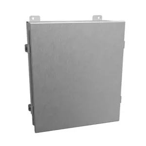 HAMMOND 1414N4SSM6 Enclosure, 14 x 12 x 6 Inch Size, Wall Mount, 304 Stainless Steel, #4 Brush Finish | CV7JER