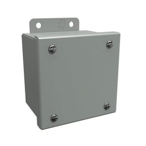 HAMMOND 1414SCA Enclosure, 4 x 4 x 3 Inch Size, Wall Mount, Carbon Steel, Ansi 61 Gray | CV7JEU