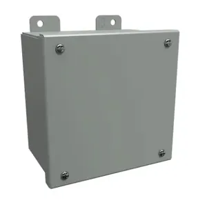 HAMMOND 1414SCE Enclosure, 6 x 6 x 4 Inch Size, Wall Mount, Carbon Steel, Ansi 61 Gray | CV7JEW