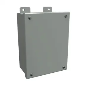 HAMMOND 1414SCG Enclosure, 8 x 6 x 3.5 Inch Size, Wall Mount, Carbon Steel, Ansi 61 Gray | CV7JEX