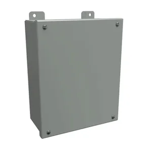 HAMMOND 1414SCI Enclosure, 10 x 8 x 4 Inch Size, Wall Mount, Carbon Steel, Ansi 61 Gray | CV7JEY