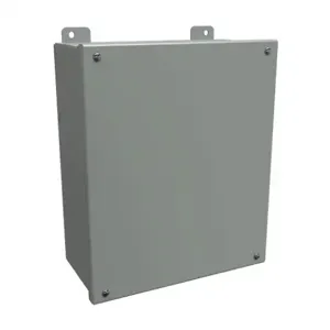 HAMMOND 1414SCK Enclosure, 12 x 10 x 5 Inch Size, Wall Mount, Carbon Steel, Ansi 61 Gray | CV7JEZ