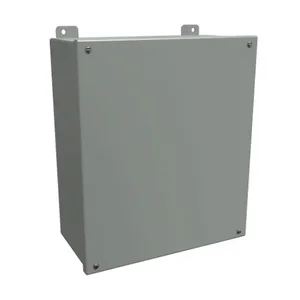 HAMMOND 1414SCM6 Enclosure, 14 x 12 x 6 Inch Size, Wall Mount, Carbon Steel, Ansi 61 Gray | CV7JFA