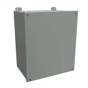 HAMMOND 1414SCM8 Enclosure, 14 x 12 x 8 Inch Size, Wall Mount, Carbon Steel, Ansi 61 Gray | CV7JFB