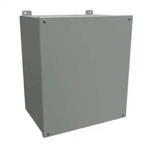 HAMMOND 1414SCO10 Enclosure, 16 x 14 x 8 Inch Size, Wall Mount, Carbon Steel, Ansi 61 Gray | CV7JFC