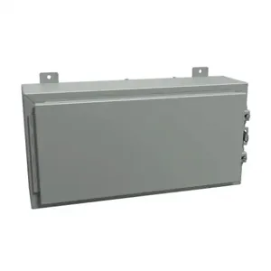 HAMMOND 1418A6 Enclosure, 12 x 24 x 6 Inch Size, Wall Mount, Carbon Steel, Ansi 61 Gray | CV7JFE