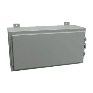 HAMMOND 1418A8 Enclosure, 12 x 24 x 8 Inch Size, Wall Mount, Carbon Steel, Ansi 61 Gray | CV7JFF