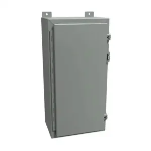 HAMMOND 1418AR8 Enclosure, 24 x 12 x 8 Inch Size, Wall Mount, Carbon Steel, Ansi 61 Gray | CV7JFJ