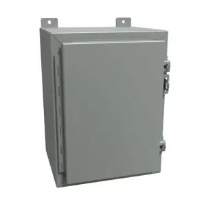 HAMMOND 1418B10 Enclosure, 16 x 12 x 10 Inch Size, Wall Mount, Carbon Steel, Ansi 61 Gray | CV7JFK