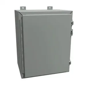 HAMMOND 1418C12 Enclosure, 20 x 16 x 12 Inch Size, Wall Mount, Carbon Steel, Ansi 61 Gray | CV7JFP