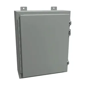 HAMMOND 1418C6 Enclosure, 20 x 16 x 6 Inch Size, Wall Mount, Carbon Steel, Ansi 61 Gray | CV7JFQ