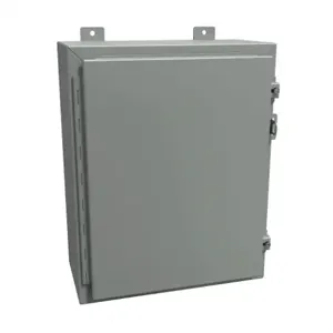 HAMMOND 1418C8 Enclosure, 20 x 16 x 8 Inch Size, Wall Mount, Carbon Steel, Ansi 61 Gray | CV7JFR