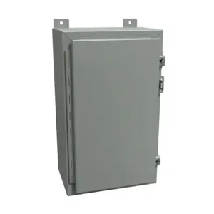 HAMMOND 1418CA8 Enclosure, 20 x 12 x 8 Inch Size, Wall Mount, Carbon Steel, Ansi 61 Gray | CV7JFU