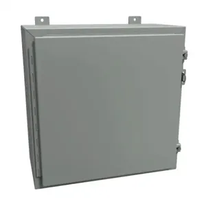 HAMMOND 1418D10 Enclosure, 20 x 20 x 10 Inch Size, Wall Mount, Carbon Steel, Ansi 61 Gray | CV7JFX