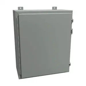 HAMMOND 1418E10 Enclosure, 24 x 20 x 10 Inch Size, Wall Mount, Carbon Steel, Ansi 61 Gray | CV7JGA