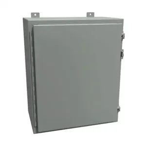 HAMMOND 1418E12 Enclosure, 24 x 20 x 12 Inch Size, Wall Mount, Carbon Steel, Ansi 61 Gray | CV7JGB