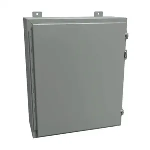 HAMMOND 1418E8 Enclosure, 24 x 20 x 8 Inch Size, Wall Mount, Carbon Steel, Ansi 61 Gray | CV7JGE