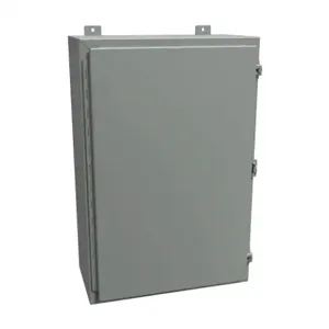 HAMMOND 1418F10 Enclosure, 30 x 20 x 10 Inch Size, Wall Mount, Carbon Steel, Ansi 61 Gray | CV7JGH